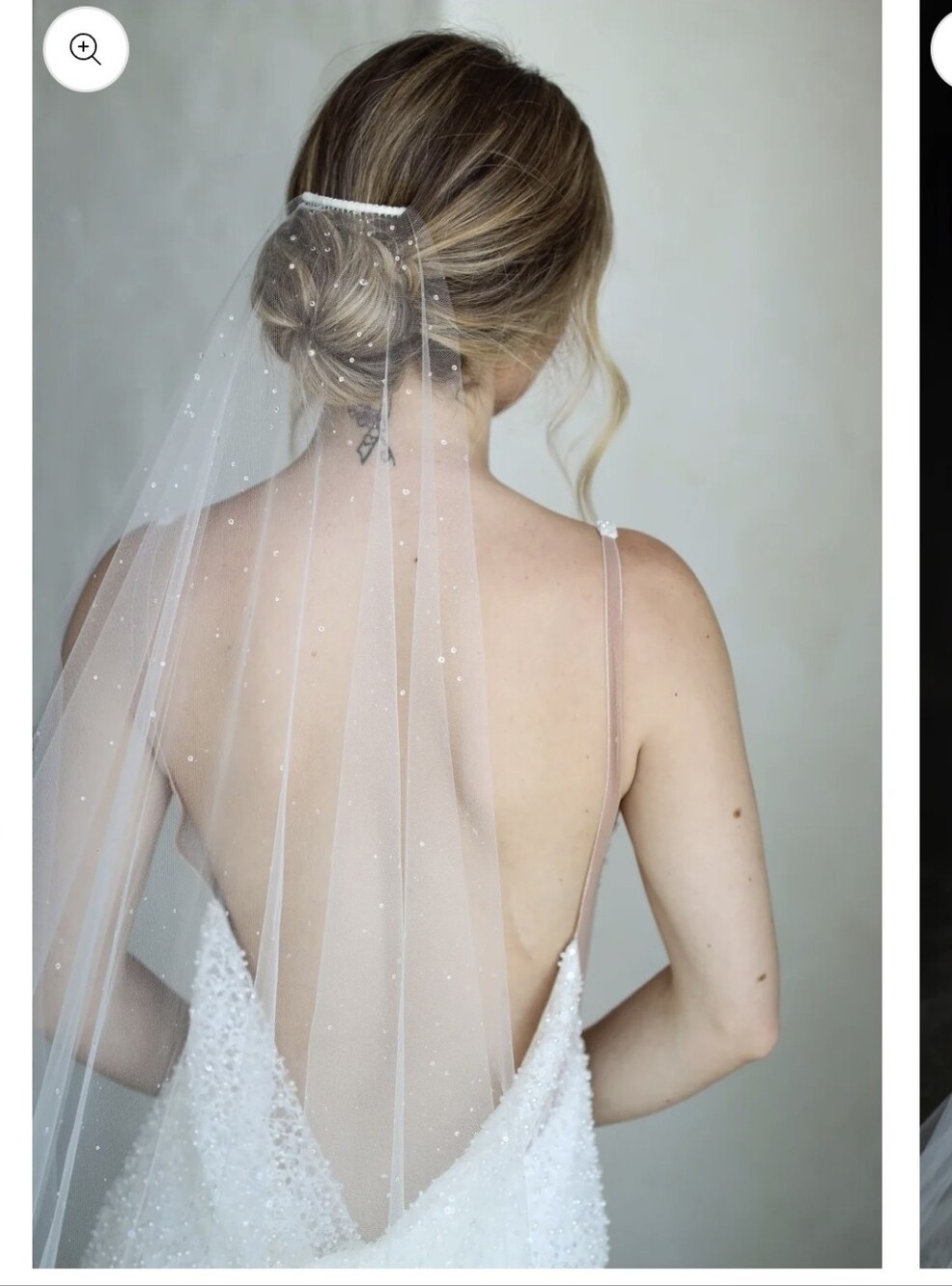 Dew Drop Finger Tip Length Bridal Veil
